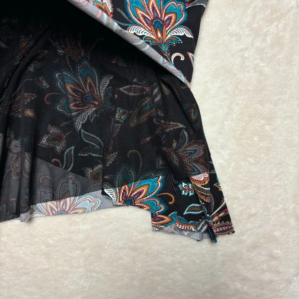 MiracleSuit Mirage Multicolor Floral Underwire Tankini Swim Top‎ Size 10